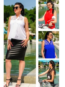 Блузка жіноча гіпюр "Катті" великого розміру